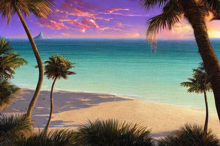 Пляж создать тоже можно.