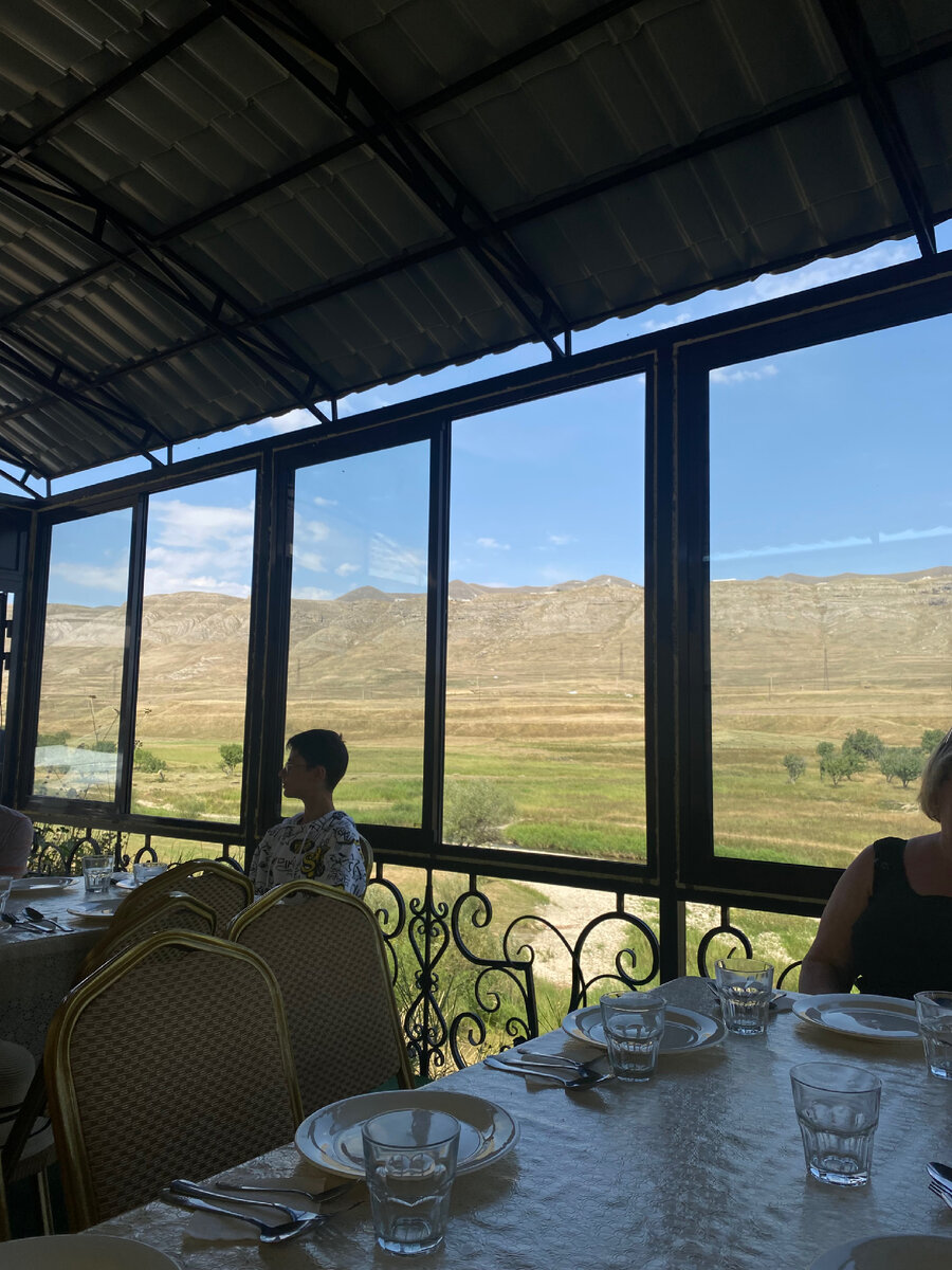 Вид из столовой во время обеда 