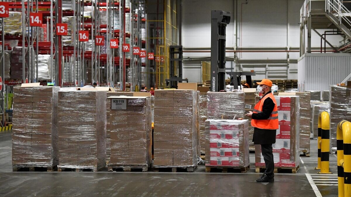    Сотрудник склада в распределительном центре компании X5 Retail Group© РИА Новости / Михаил Воскресенский