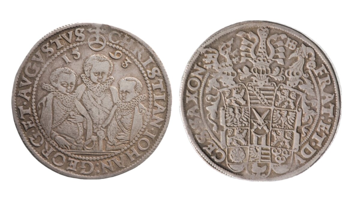 Талер 1593 г. HB. «Три брата».