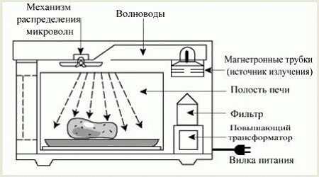 На рисунке изображен шкаф а на нем микроволновая печь