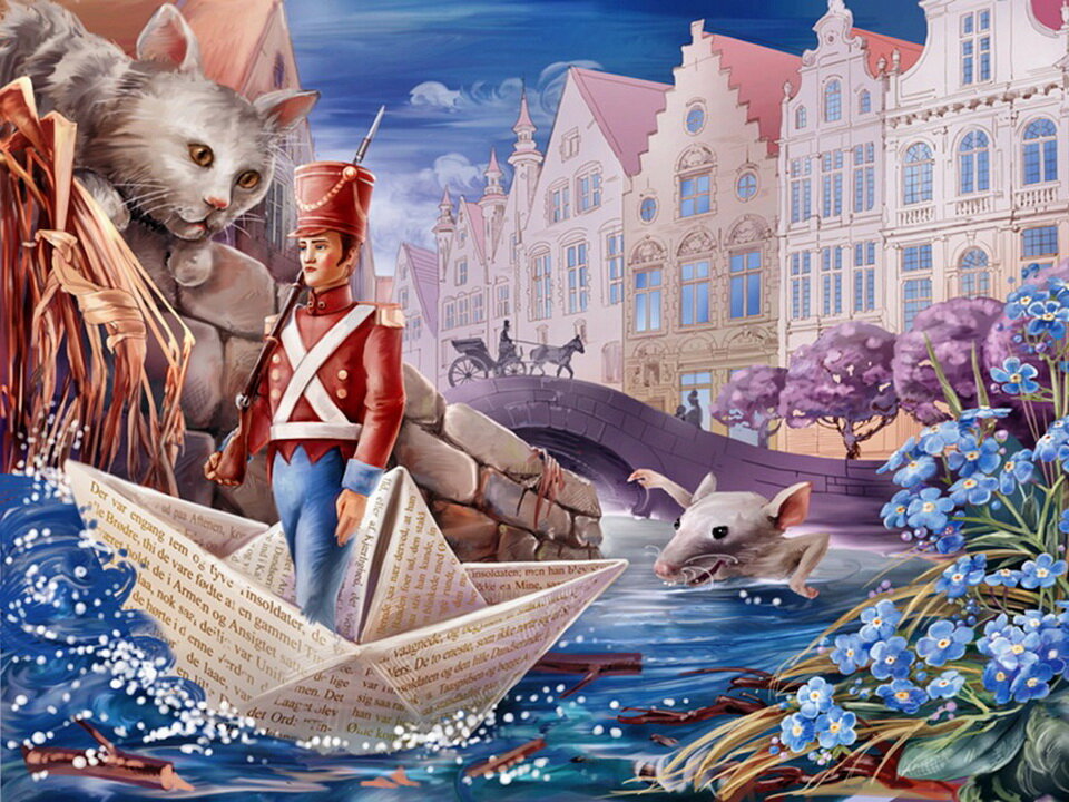 Ханс кристиан андерсен стойкий оловянный солдатик рисунок