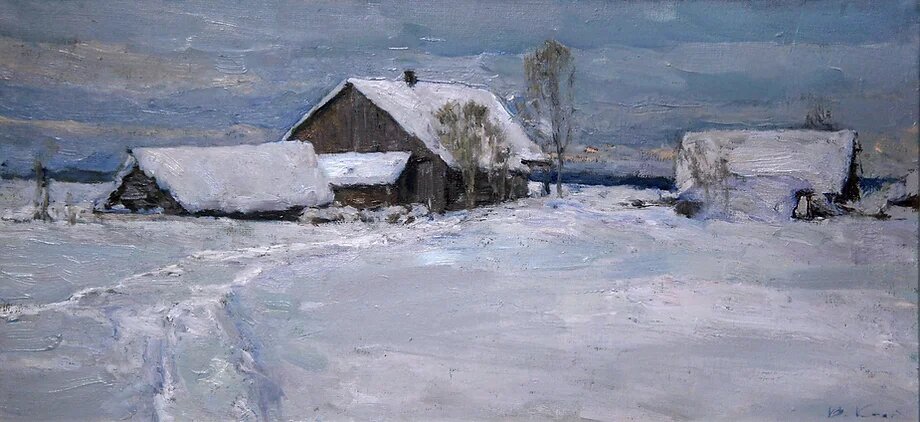 "Вечереет" х,м, 24х49 2012 год