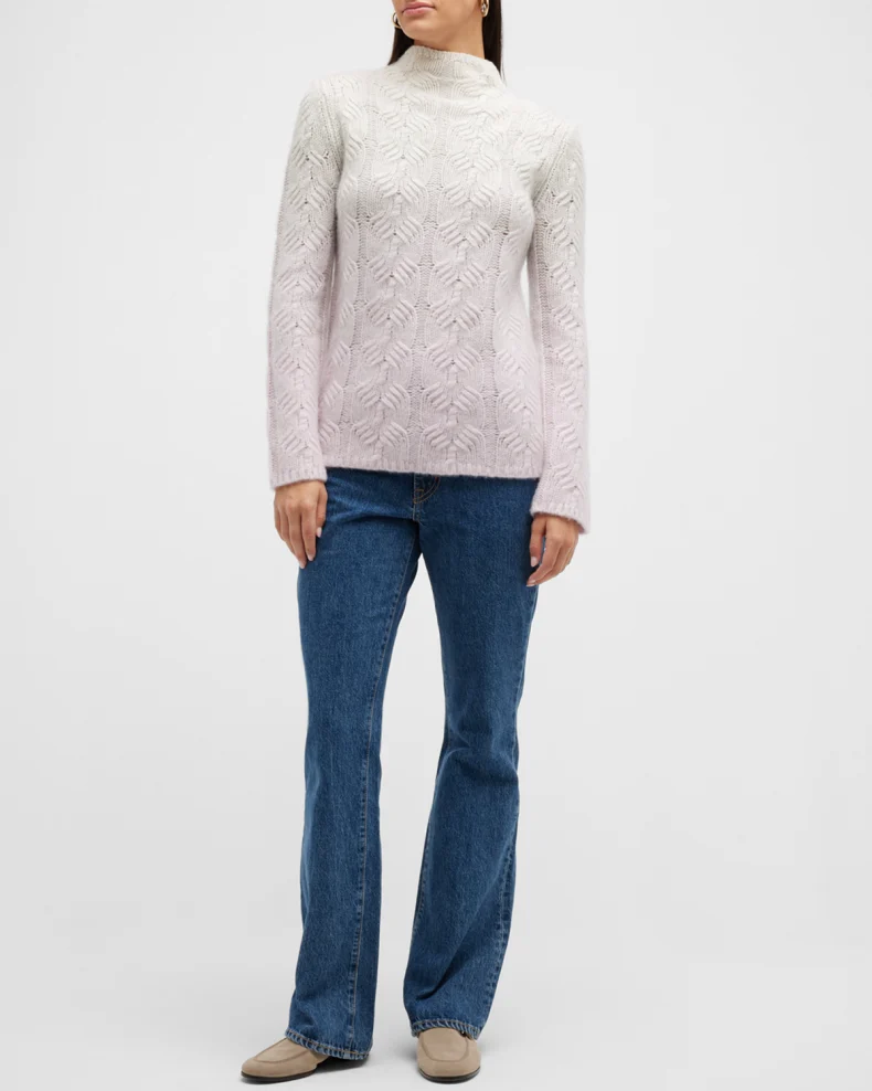 Свитер из кашемира и шелка с эффектом омбре от TSE Cashemere 