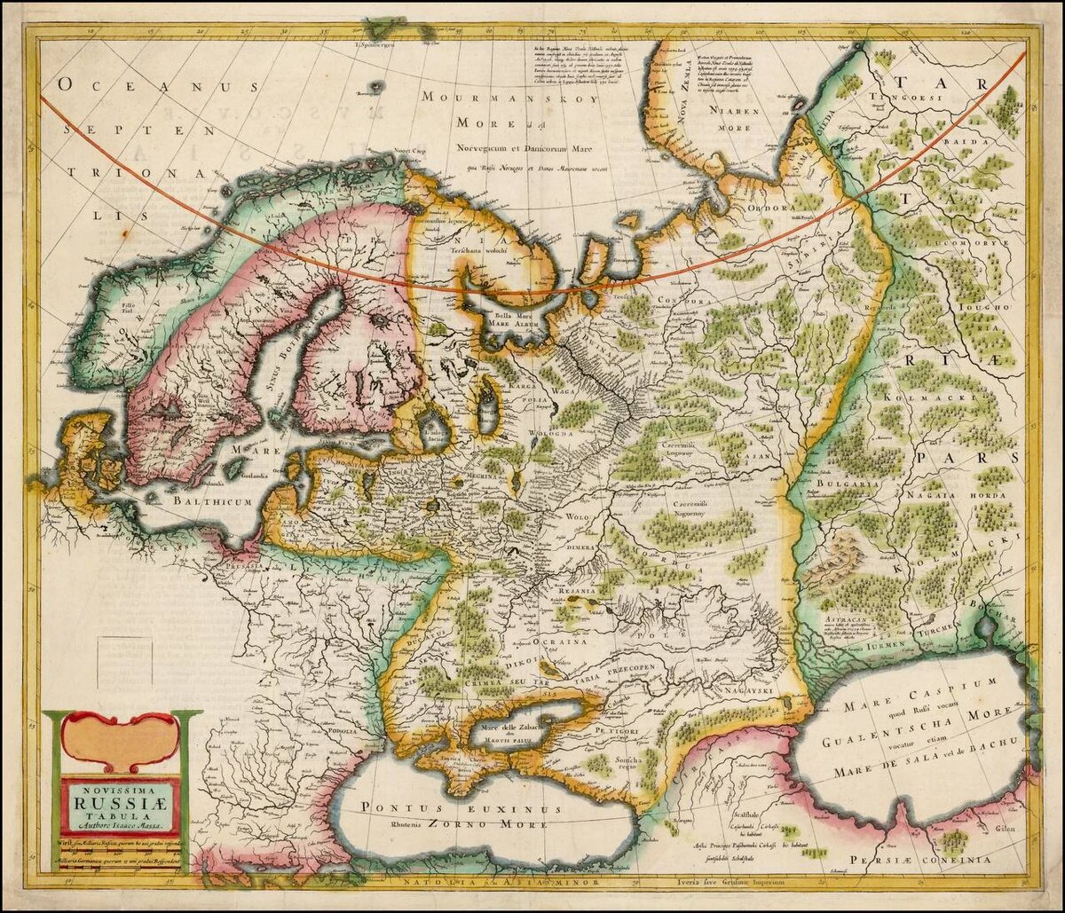 Карта Novissima Russiae Tabula Isaaco Massa 1663 года