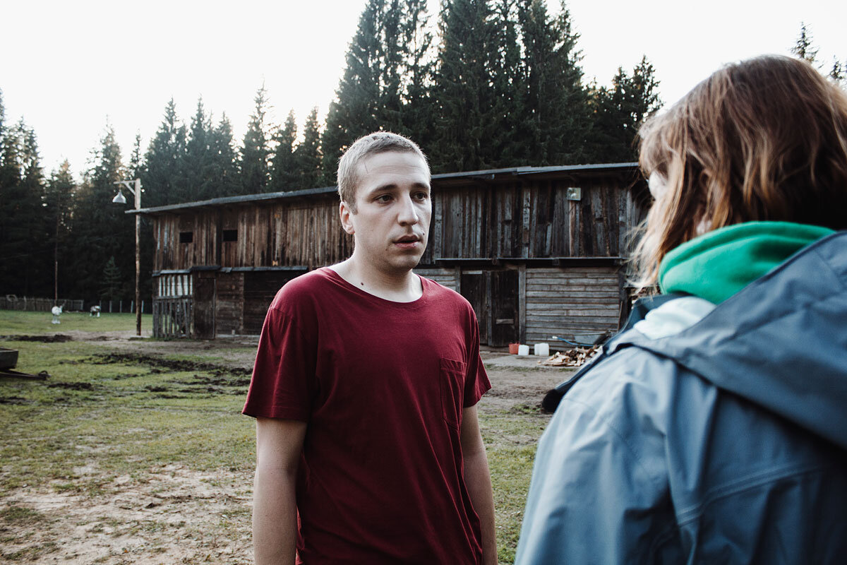 Степан Девонин и Наталия Мещанинова на съемках фильма "Сердце мира"