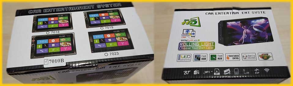 Коробка с автомагнитолой 7010B