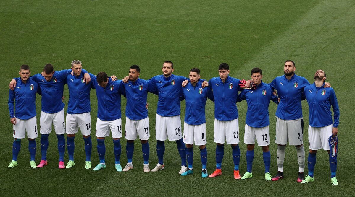 Итальянцы смогли повторить свой национальный рекорд, проведя 30 матчей без поражений. В последний раз команда уступала Португалии в "Лиге Наций" в 2018 году. [Фото взято из открытых источников] 