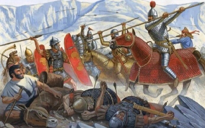 Атака сарматской конницы на римский легион. (war spot.ru)