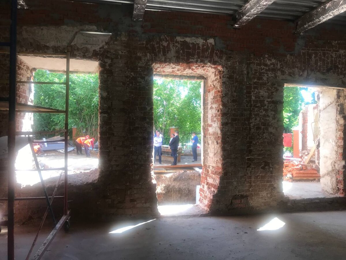 Реконструкция Краеведческого музея в Егорьевске. 23 июня 2022 года.