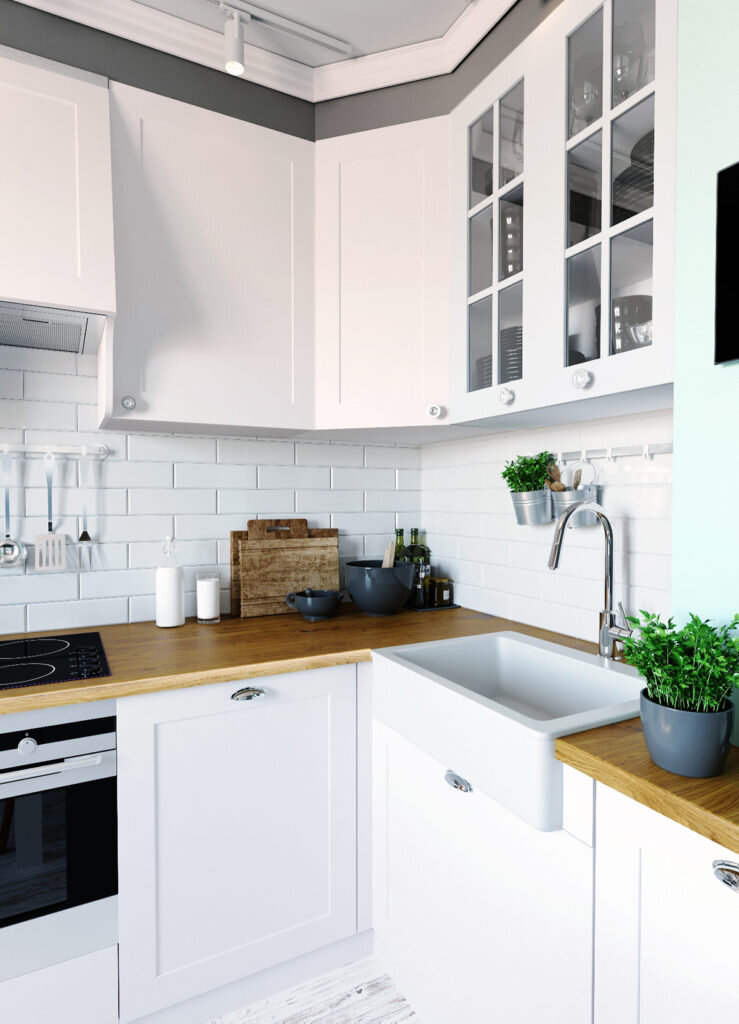 Сканди двушка с элементами классики. Уютный интерьер для семьи из двух человек