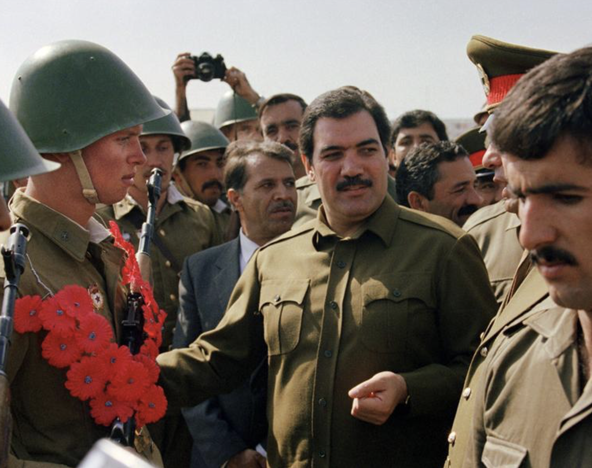 Мохаммад Наджибулла — афганский государственный, политический и партийный деятель, дипломат: президент Республики Афганистан (РА) (1987—1992), председатель Революционного совета ДРА (1987), Генеральный секретарь ЦК правящей партии НДПА (1986—1992), начальник Службы государственной информации (ХАД) (1980—1985).