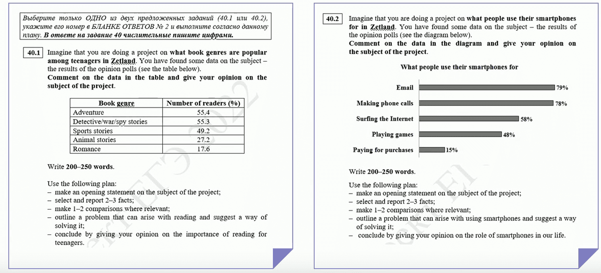 Примерно такие задания сейчас на экзамене. 