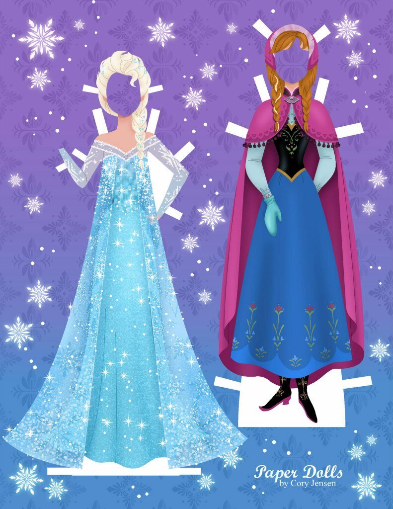 Paper Dolls Disney Анна Эльза