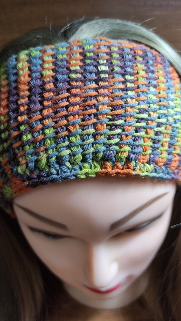 Шапочка узором соты тунисским крючком. Вязание узором соты. Crochet cap.