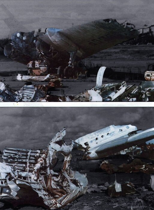 Всё, что осталось от Ту-104 после крушения в 1976 году. /Фото: life.ru