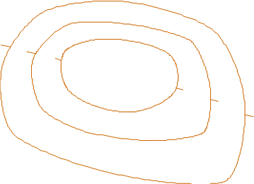 Изображение горы на топографических картах