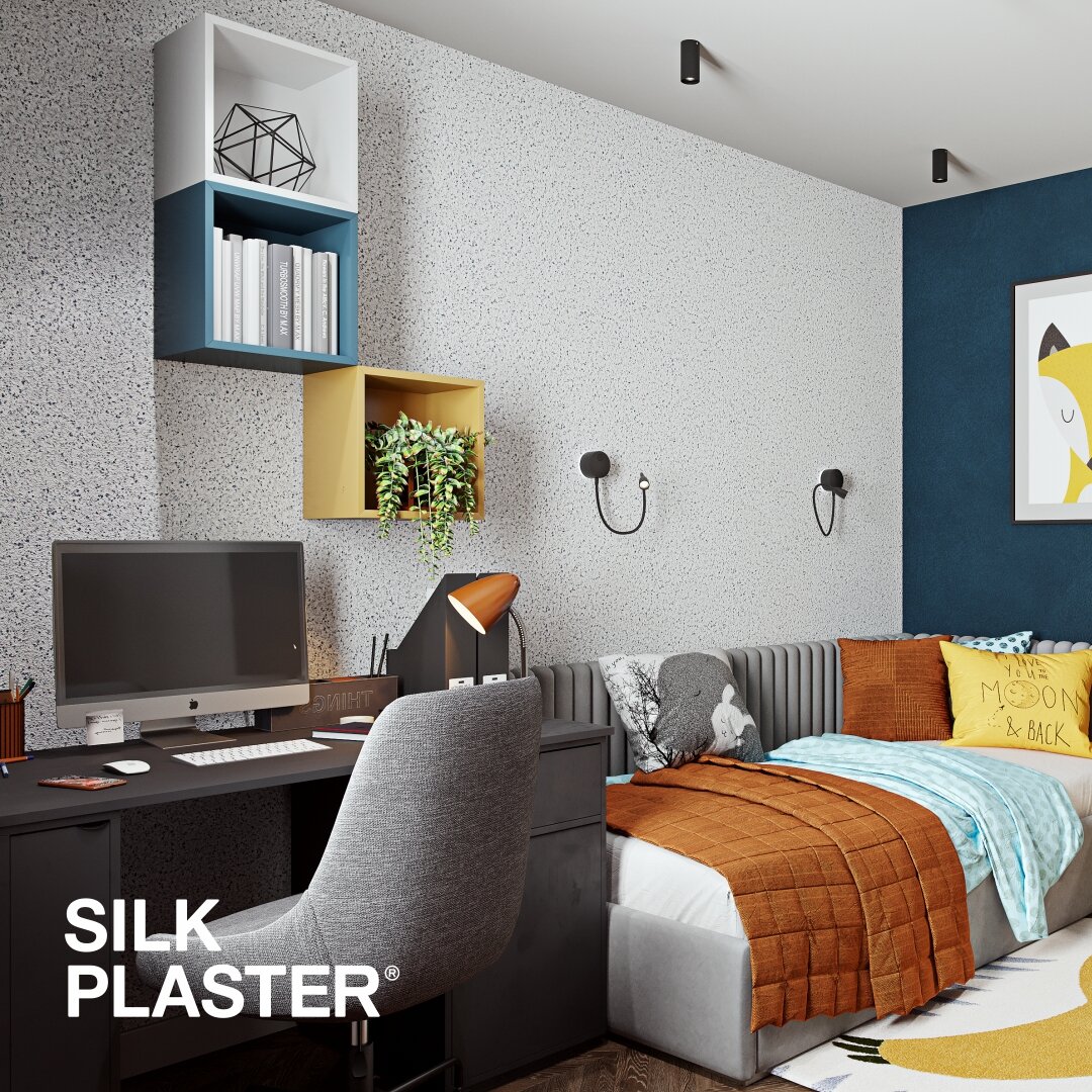 На фото жидкие обои SILK PLASTER Nord 921