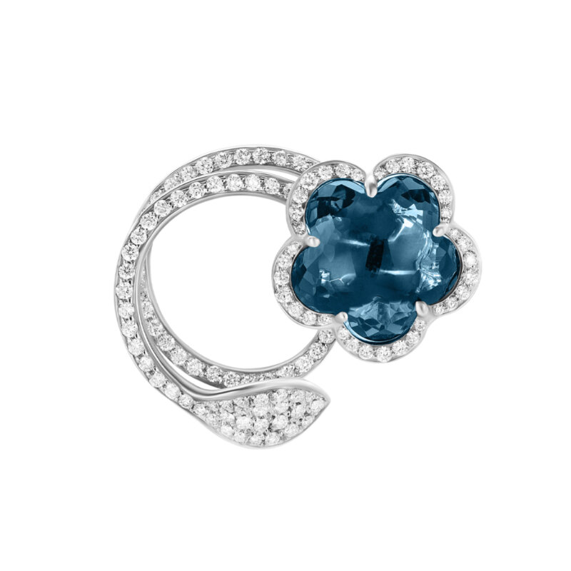 Брошь Pasquale Bruni Bon Ton из белого с топазом и бриллиантами