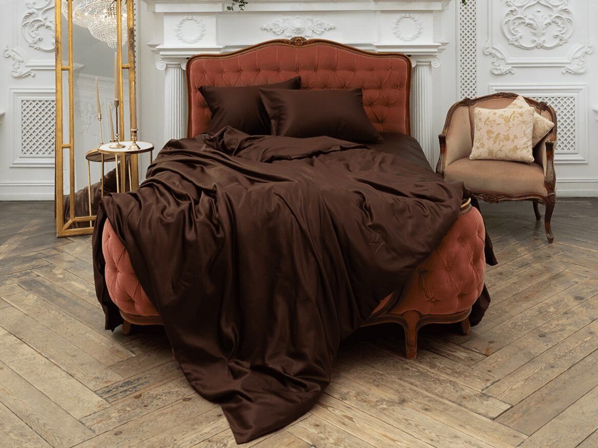 Комплект постельного белья German Grass Chocolate Pie Grass из натурального шёлка
