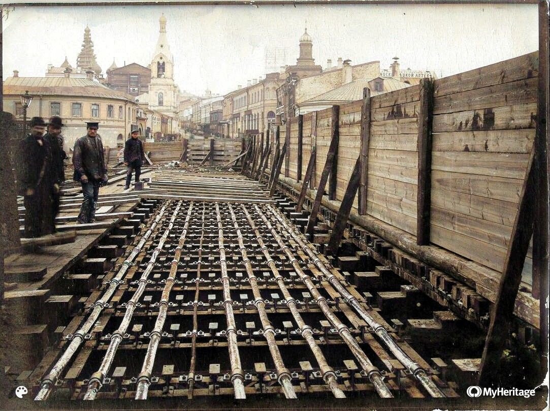 Цветные снимки старого Москворецкого моста. Сказочный уголок  дореволюционной Москвы | Now&Then Russia | Дзен