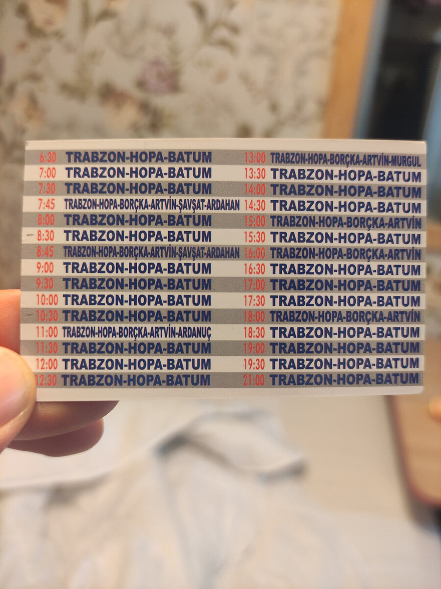 Как видим, автобусы ходят часто. (Автобус едет до Sarpi, хоть и написано Batum..границу всё равно переходить пешком придётся вам) :