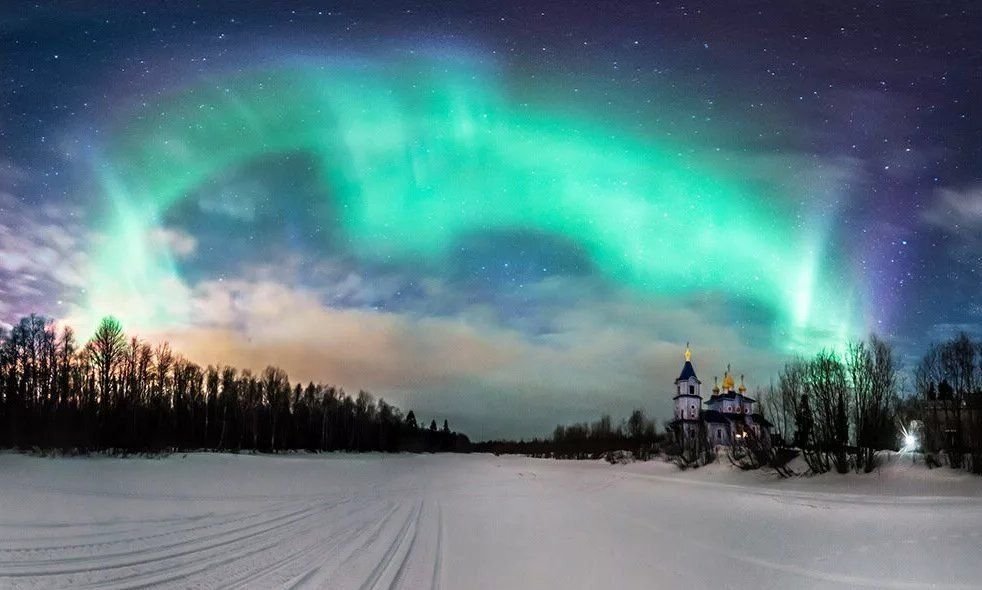 Фото северного сияния в архангельске