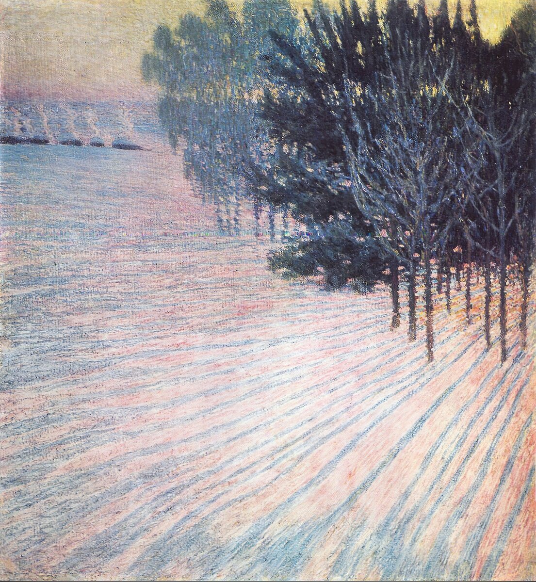 Морозное утро. Розовые лучи, 1906