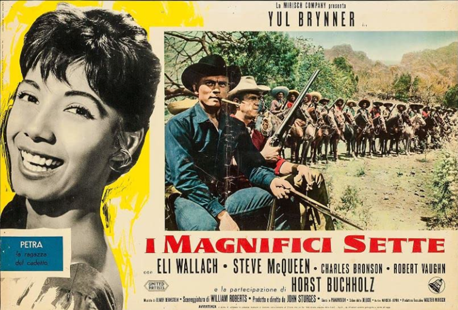 Великолепная время. Великолепная семерка 1960. Великолепная семерка 1960 Постер. Росенда Монтерос. Постер итальянец в Америке (1967)
