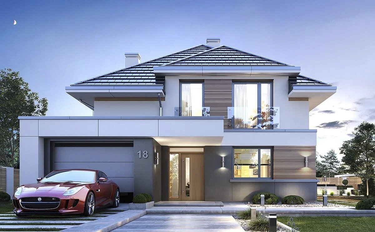 Дом с гаражом для мта