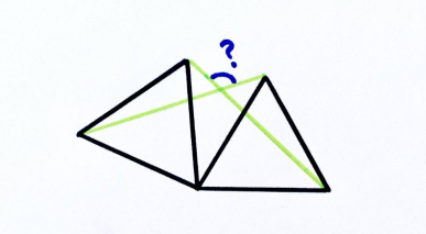 Перед вами два одинаковых правильных треугольника. Найдите отмеченный угол.