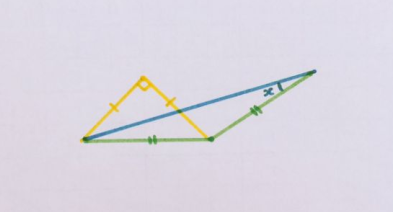 Треугольники равновеликие. Найдите отмеченный угол.