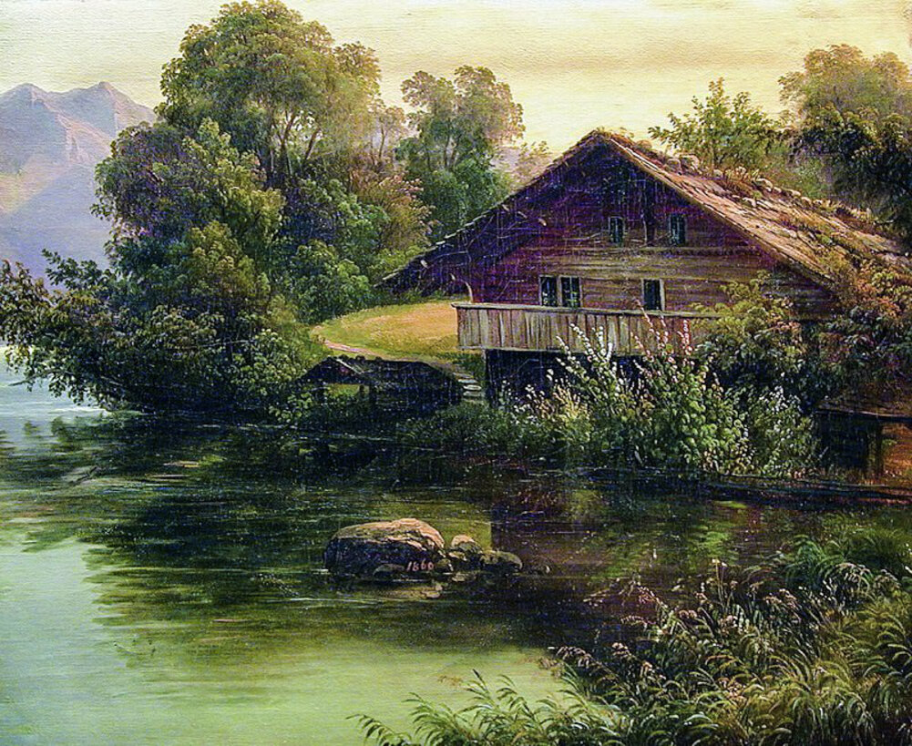 Арсений Мещерский "У воды", 1860. Источник: https://gallerix.ru/storeroom/1097044657/