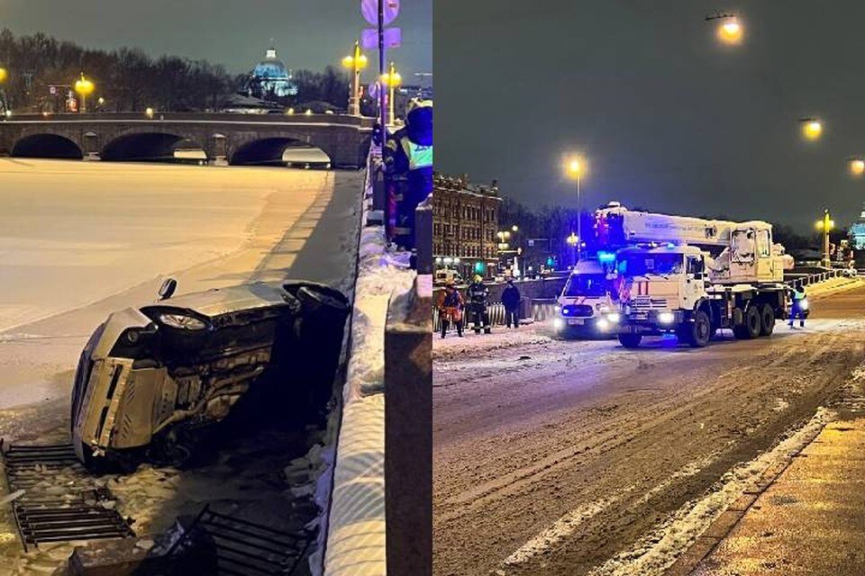     Машина чудом не ушла под лед  СОЦСЕТИ