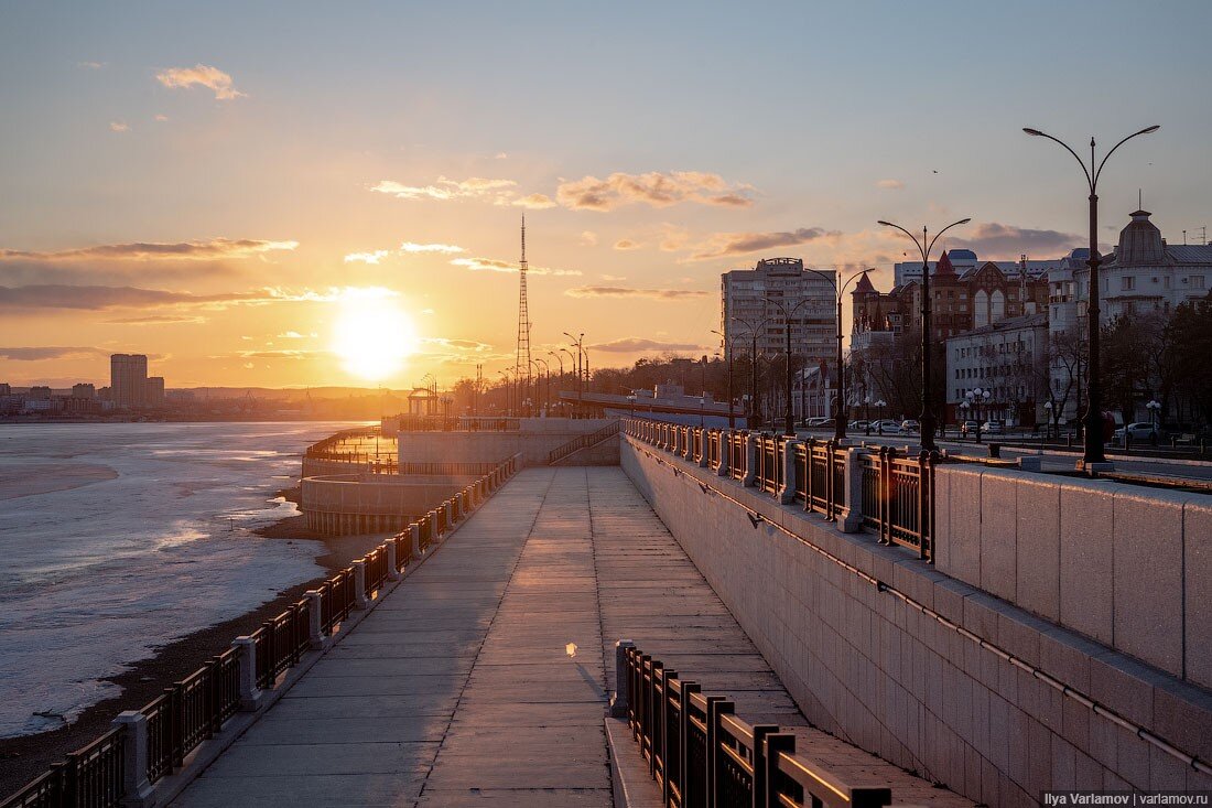 набережная города благовещенска