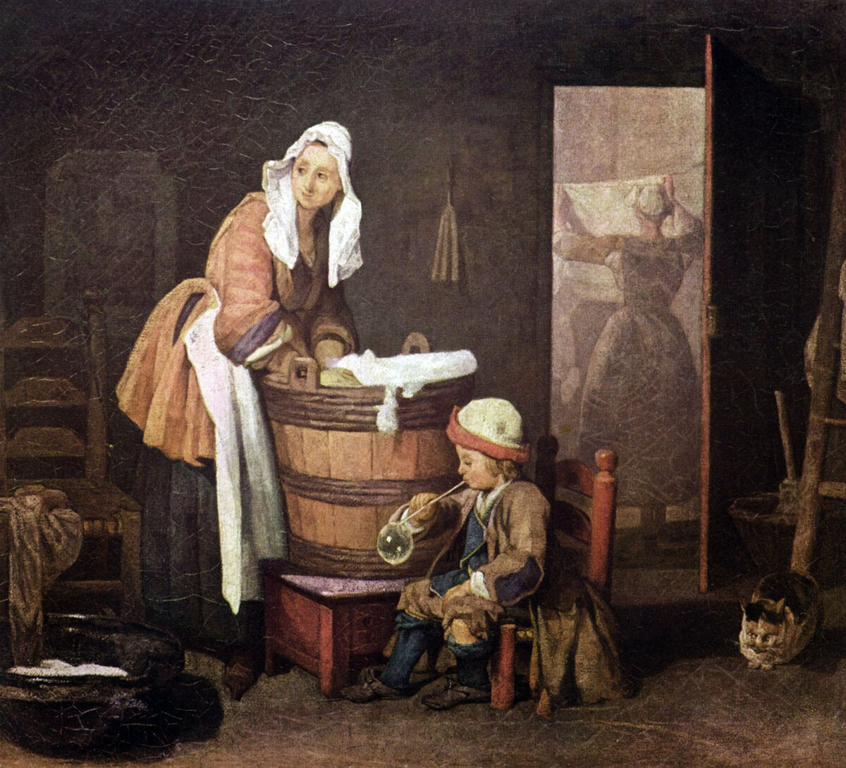Жан-Батист Симеон. "Прачка", 1735.