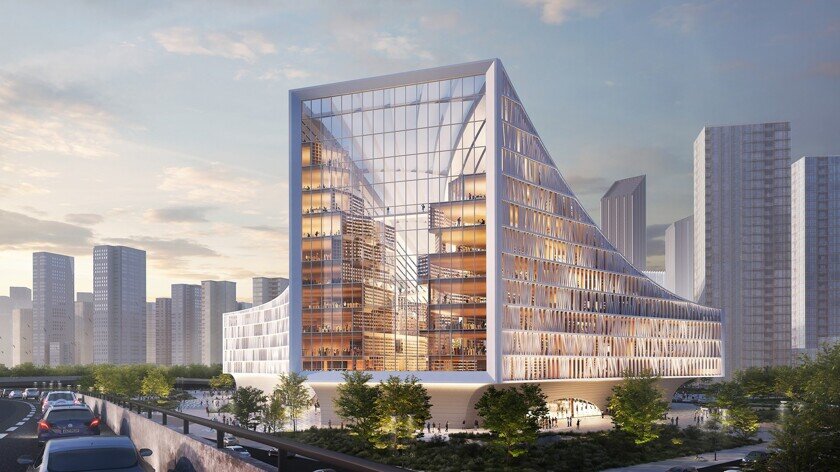    Так будет выглядеть библиотека в Ухани. Фото: MVRDV
