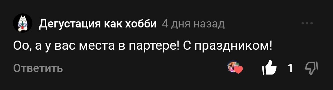 Скрин комментария с моего канала