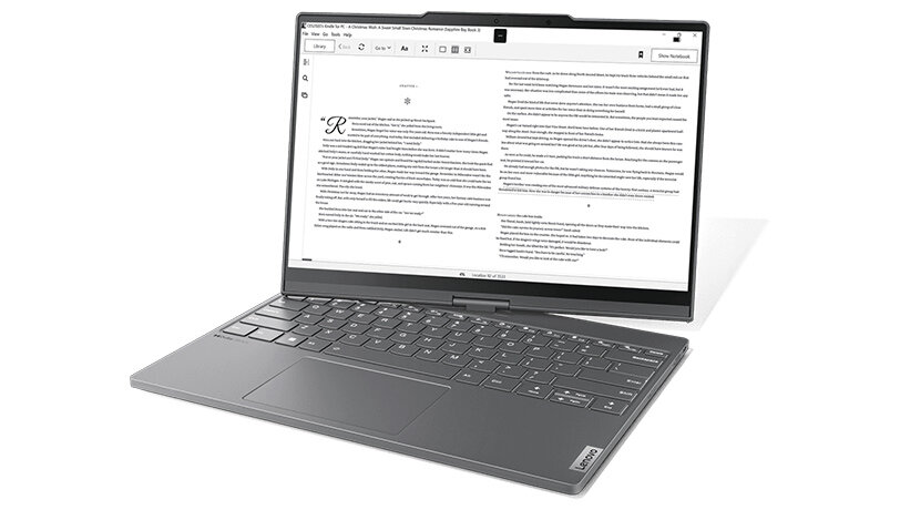 Компания Lenovo представила необычный ноутбук-трансформер ThinkBook Plus Twist. У него два экрана: OLED-дисплей и экран на электронных чернилах E Ink.