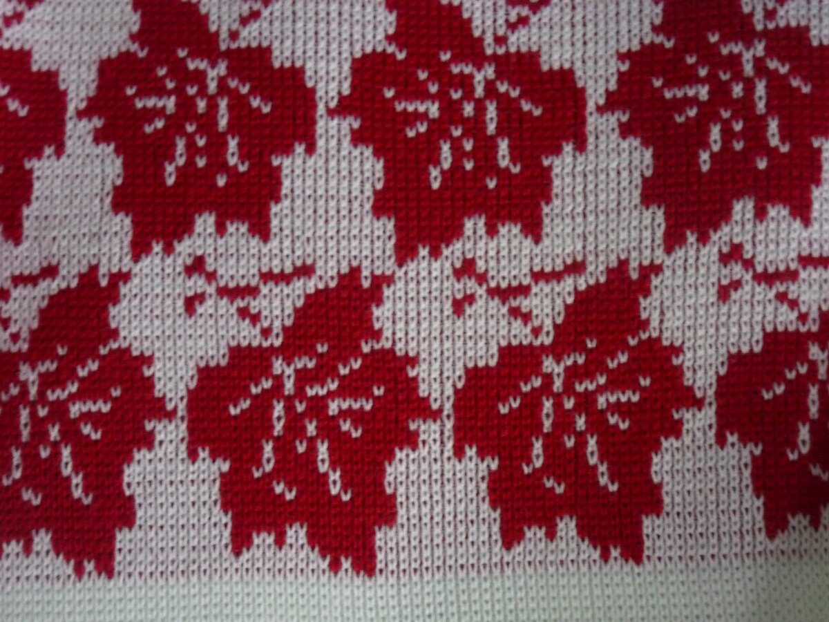 Узор жаккард "Кленовый лист"