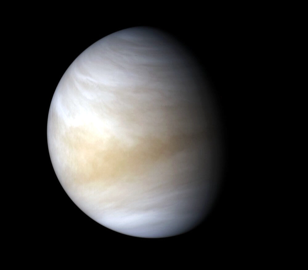 Фото Венеры, полученное космическим аппаратом «Пионер» в 1978 году. Фото: NASA/JPL/Caltech