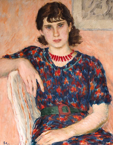 Владимир Лебедев, «Портрет девушки с челкой», 1938, холст, масло