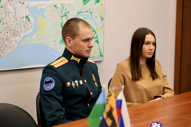Игорь с супругой на приеме у главы Сургута