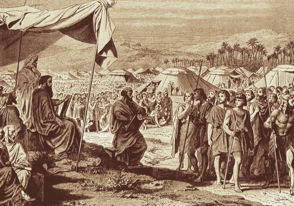 Исчисление израильтян. Гравюра Анри Феликса Эммануэля Филиппото (1815–1884) 