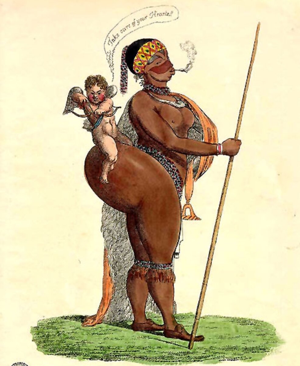 "Готтентотская Венера", старинная иллюстрация, Источник: Яндекс картинки 