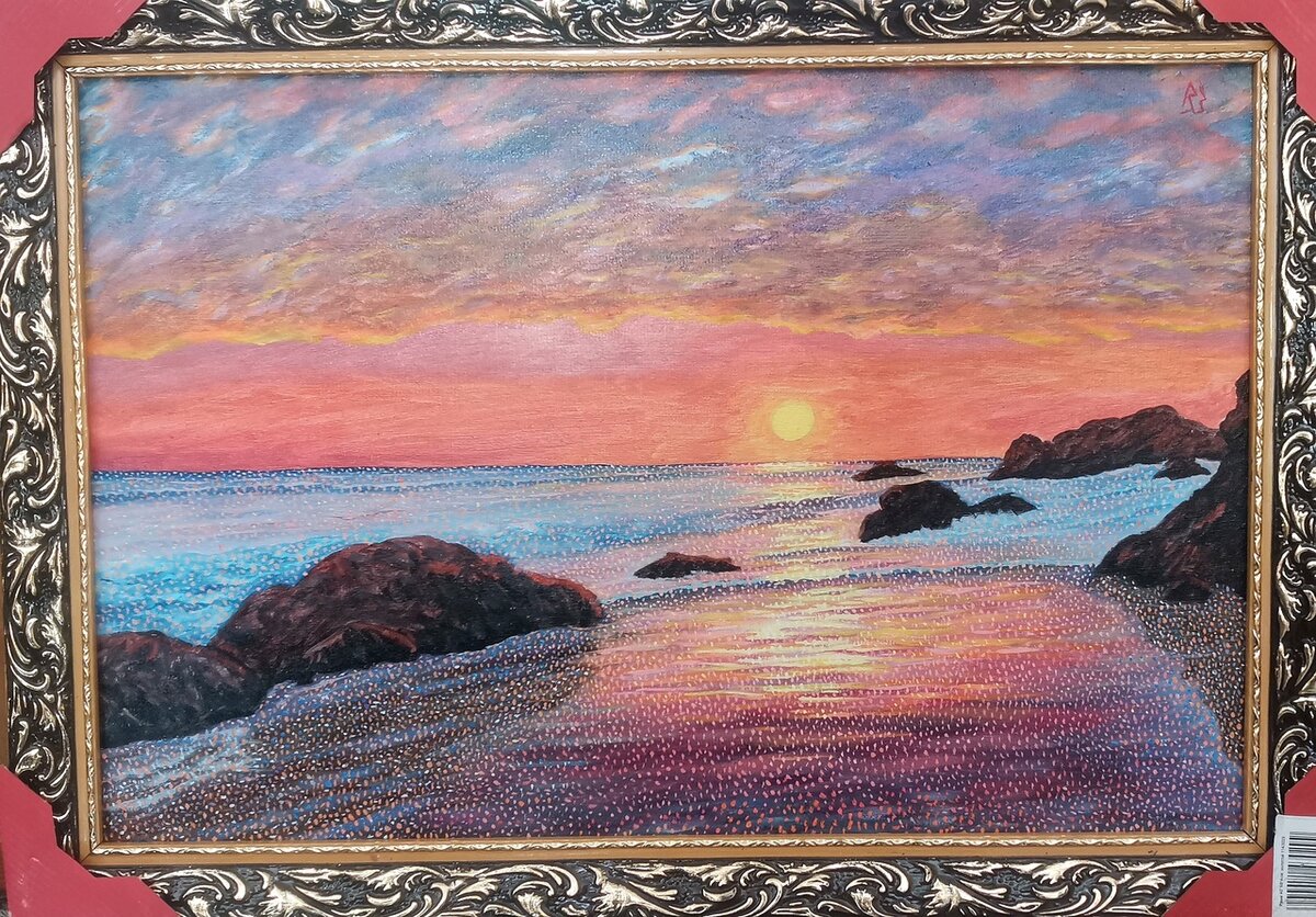 масло , холст 60*40  ''Рубиновый прилив'' , цена 30 000р, доставка почтой СДЭК