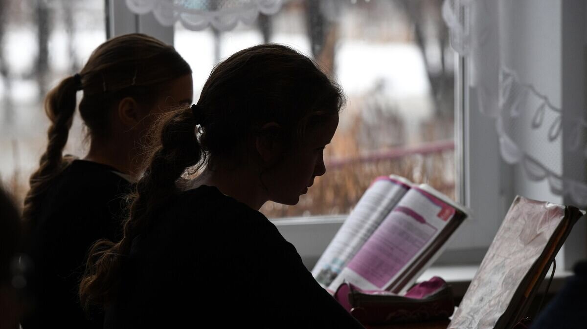    Ученицы на уроке в школе© РИА Новости / Александр Кряжев