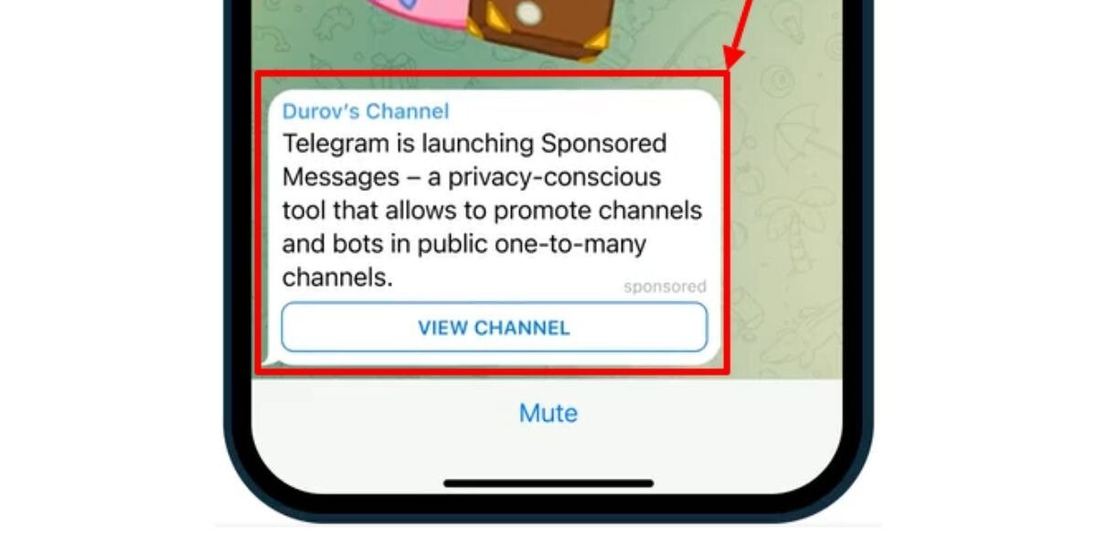 Как выглядит реклама через Telegram ADS