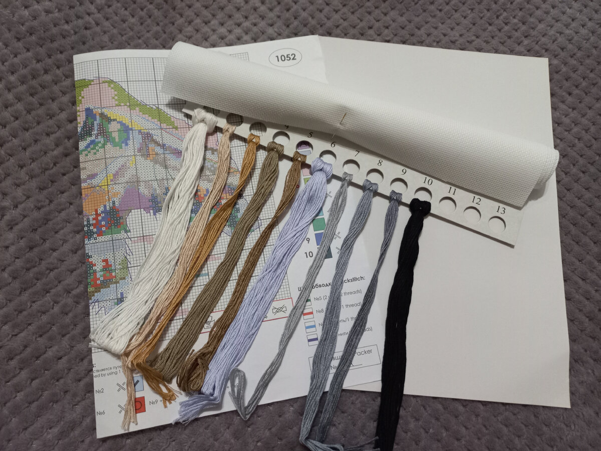 Состав набора для вышивания Овен 1052 "Мир животных. Медведь" 