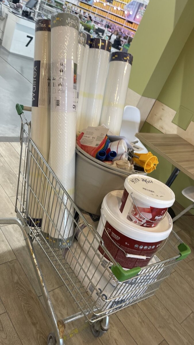 Закупили нужных материалов, это только 1/72 всего лежит в корзине 